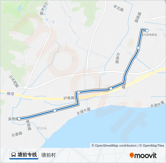 塘前专线 Bus Line Map
