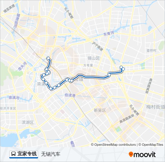 公交宜家专路的线路图