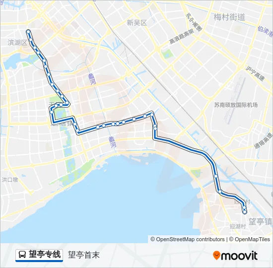 公交望亭专路的线路图
