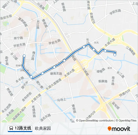 12路支线 Bus Line Map