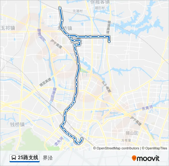 25路支线 Bus Line Map