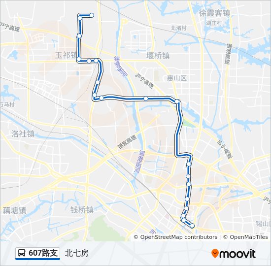 607路支 bus Line Map