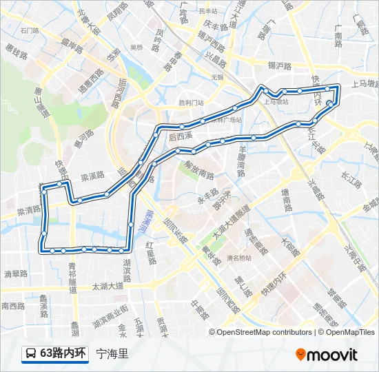 63路内环 Bus Line Map