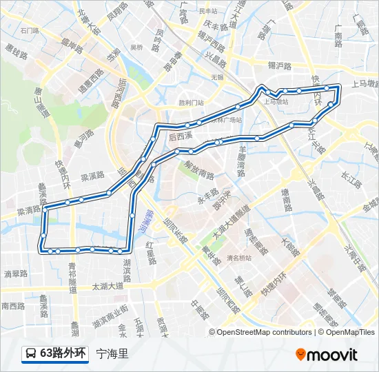 63路外环 Bus Line Map