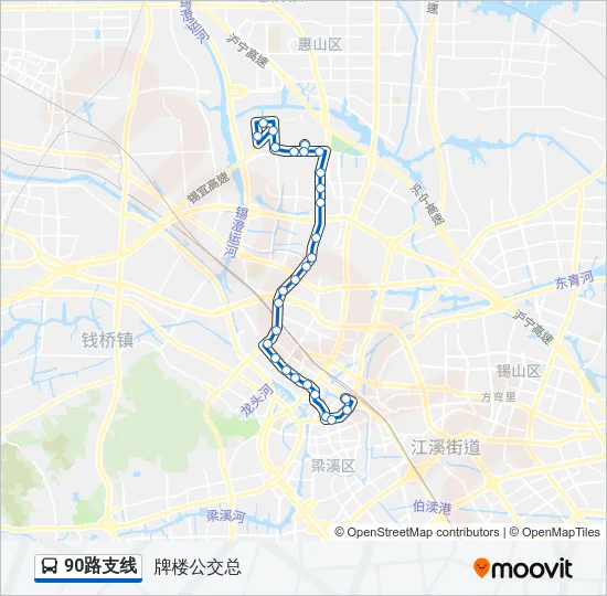 90路支线 Bus Line Map