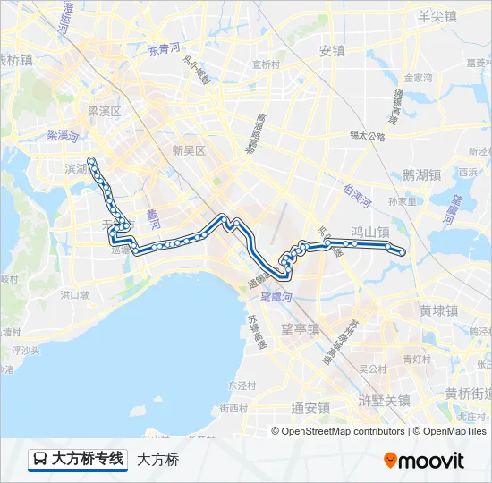 大方桥专线 Bus Line Map