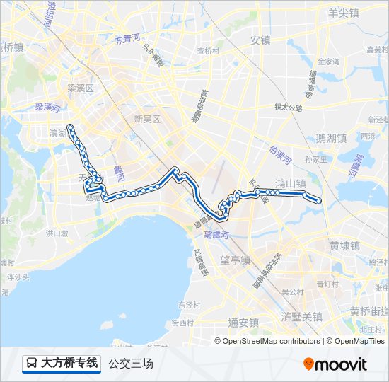 大方桥专线 bus Line Map