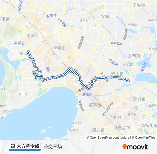 大方桥专线 Bus Line Map