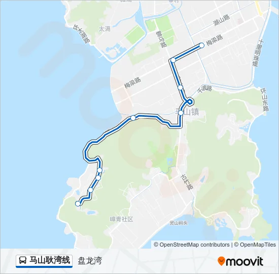 公交马山耿湾路的线路图