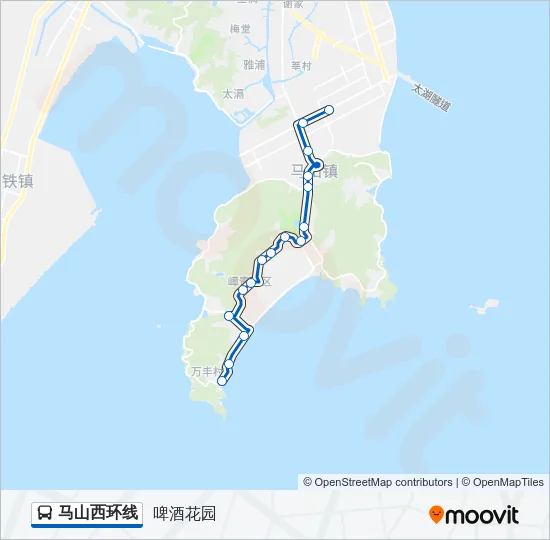 马山西环线 Bus Line Map