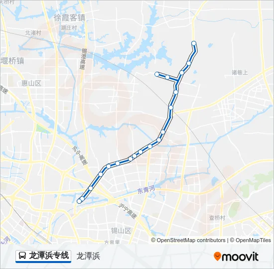 公交龙潭浜专路的线路图