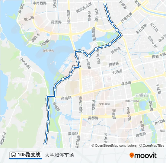 105路支线 Bus Line Map