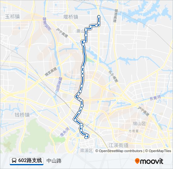602路支线 bus Line Map
