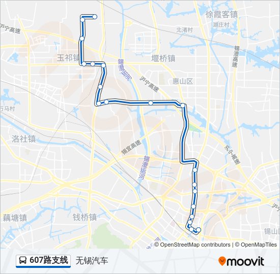 607路支线 Bus Line Map