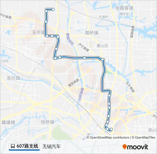 607路支线 Bus Line Map