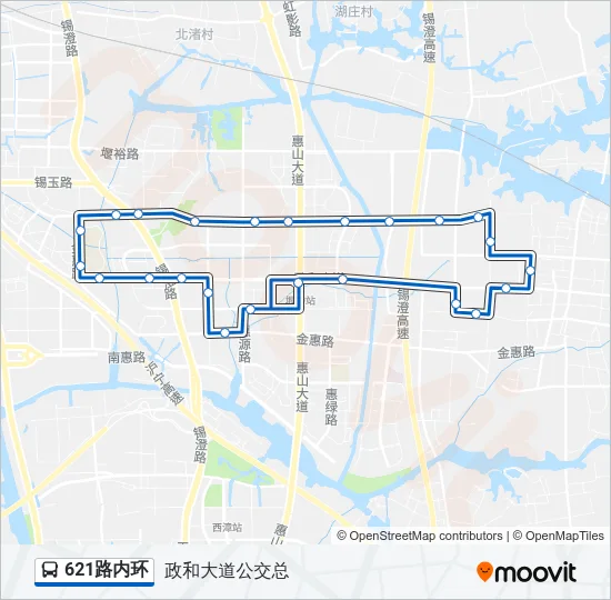 621路内环 Bus Line Map