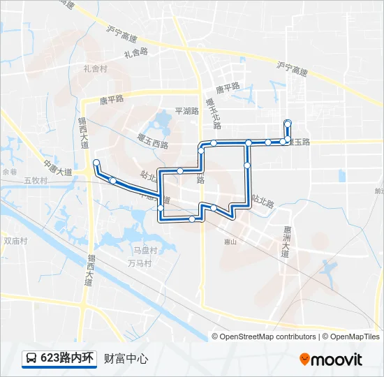 623路内环 Bus Line Map