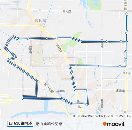 630路内环 bus Line Map