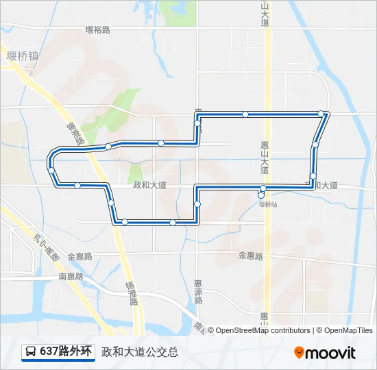 637路外环 Bus Line Map