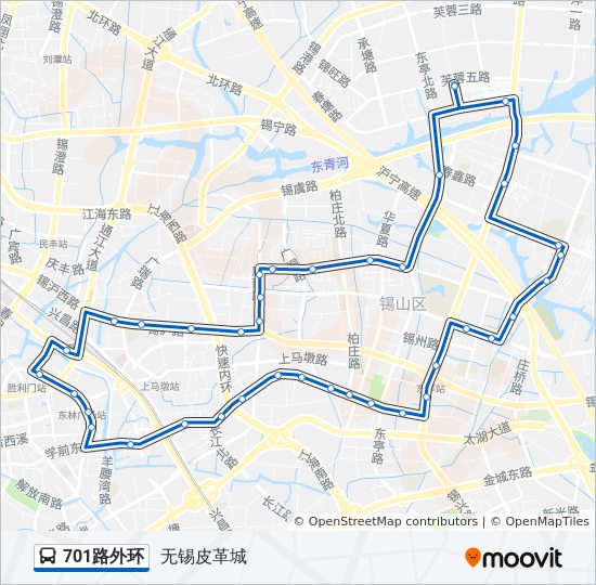 701路外环 bus Line Map