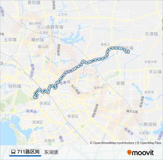 711路区间 Bus Line Map