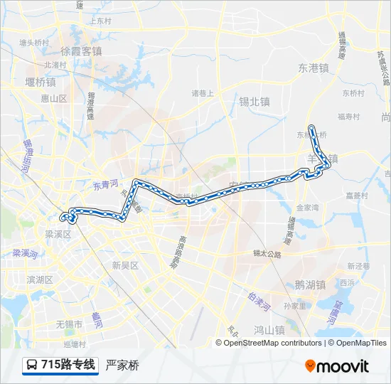 715路专线 Bus Line Map