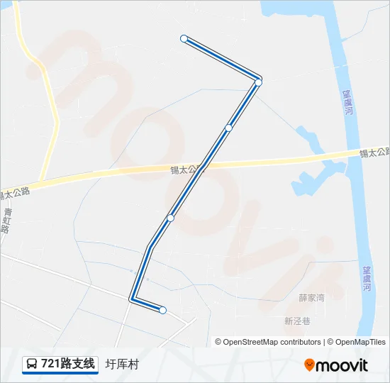 721路支线 Bus Line Map
