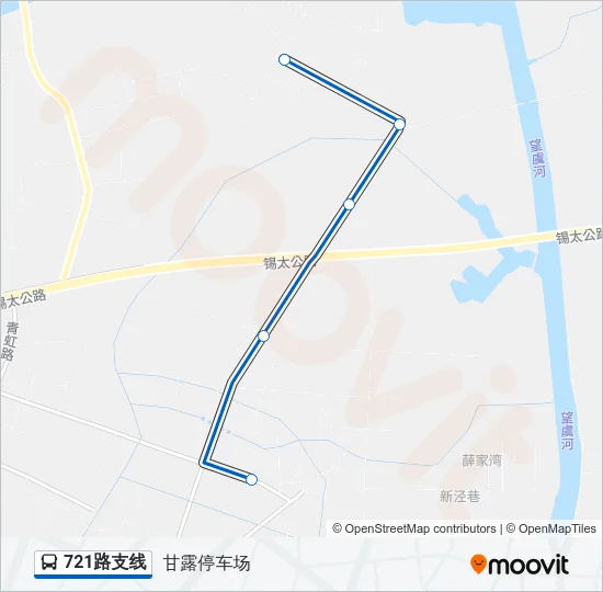 721路支线 Bus Line Map