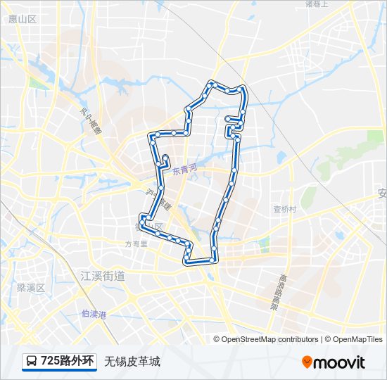 725路外环 bus Line Map