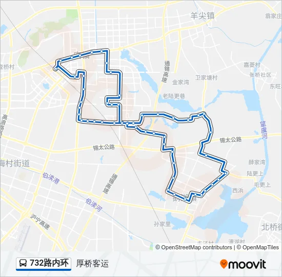 732路内环 Bus Line Map