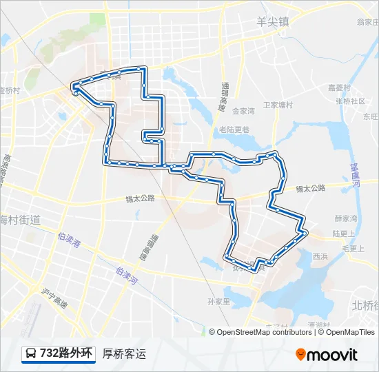 732路外环 Bus Line Map