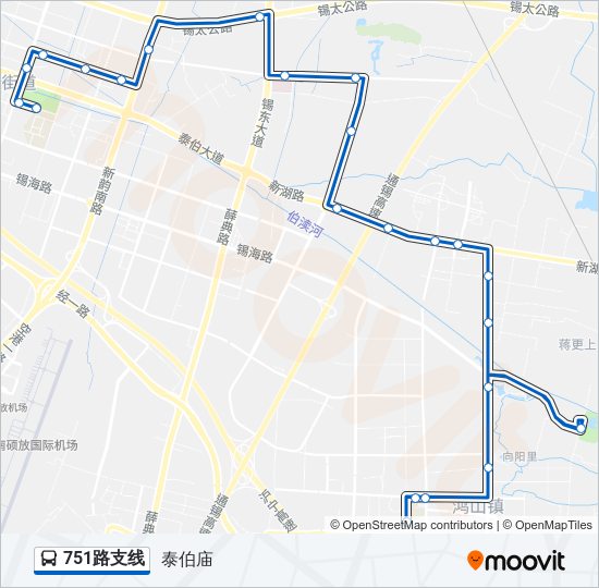 751路支线 bus Line Map