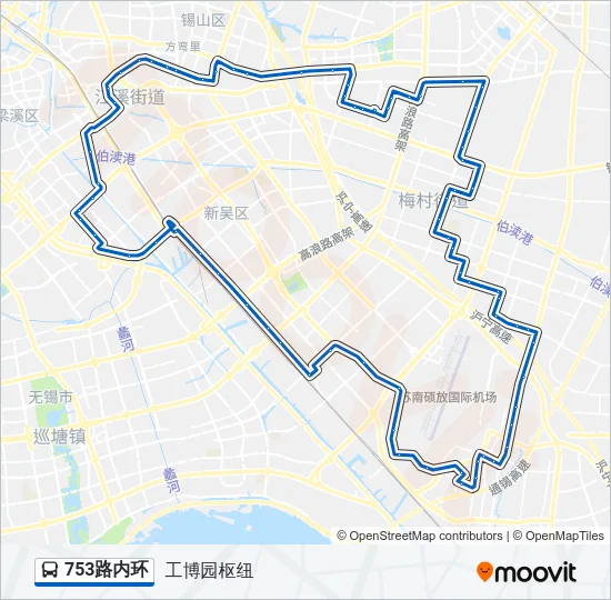 753路内环 Bus Line Map