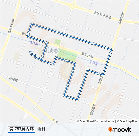 757路内环 bus Line Map