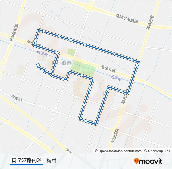 757路内环 Bus Line Map