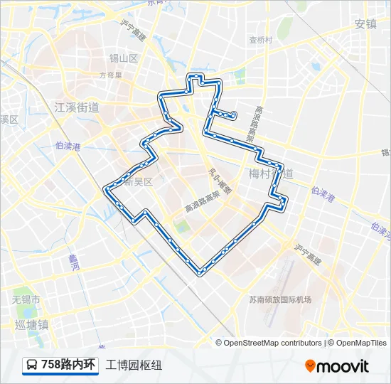758路内环 Bus Line Map