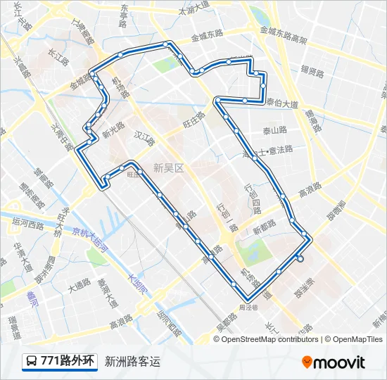 771路外环 Bus Line Map