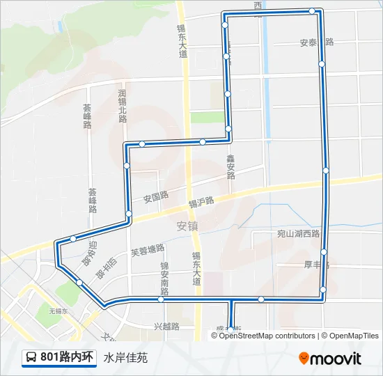 801路内环 Bus Line Map