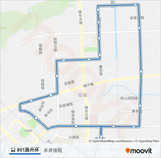 801路外环 Bus Line Map