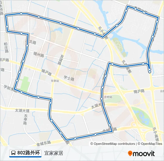 802路外环 Bus Line Map