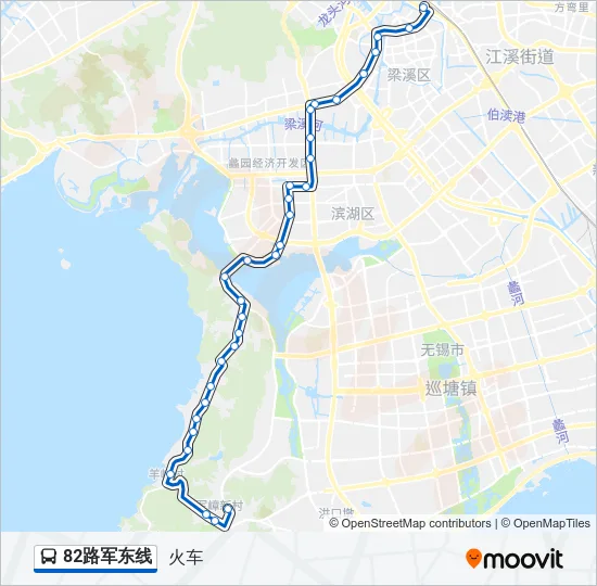 82路军东线 Bus Line Map