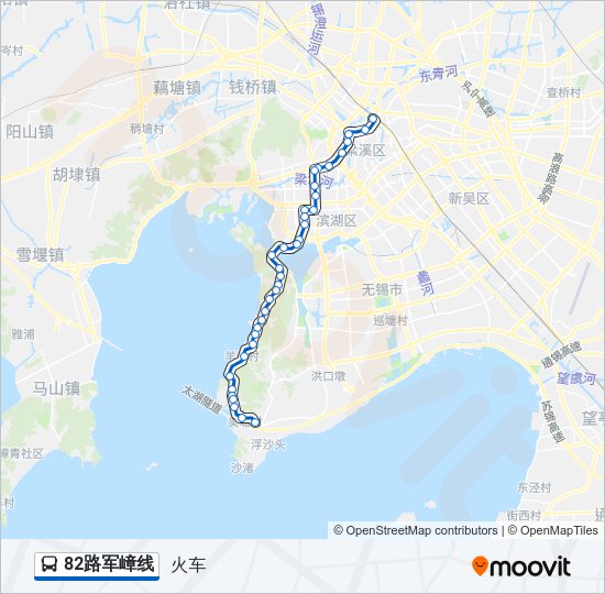 公交82军嶂线路的线路图