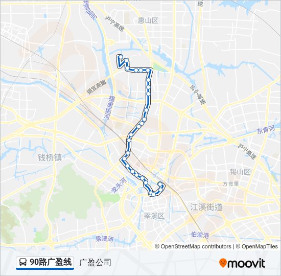 90路广盈线 bus Line Map