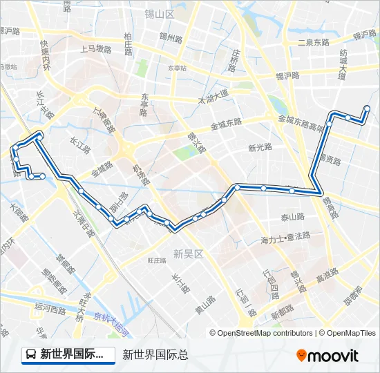 新世界国际专线 Bus Line Map