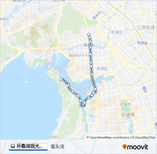环蠡湖观光专线 Bus Line Map