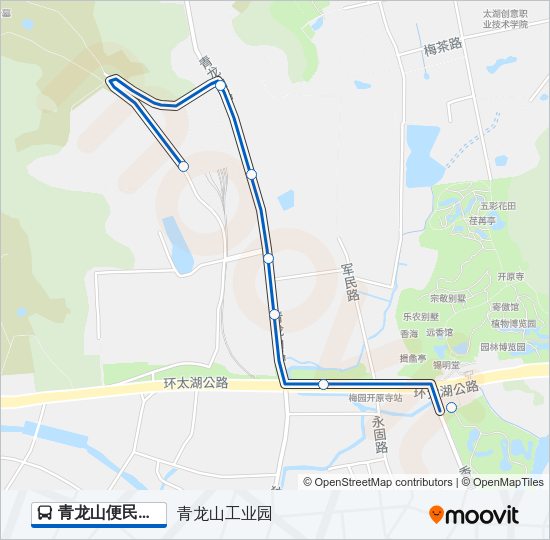 公交青龙山便民专路的线路图