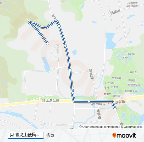 青龙山便民专线 Bus Line Map