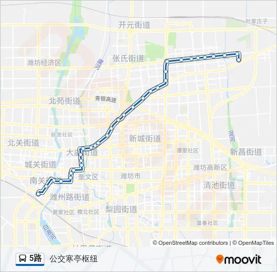 5路 Bus Line Map