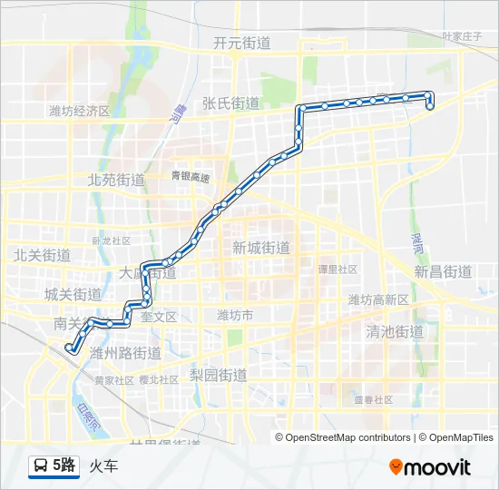 公交5路的线路图