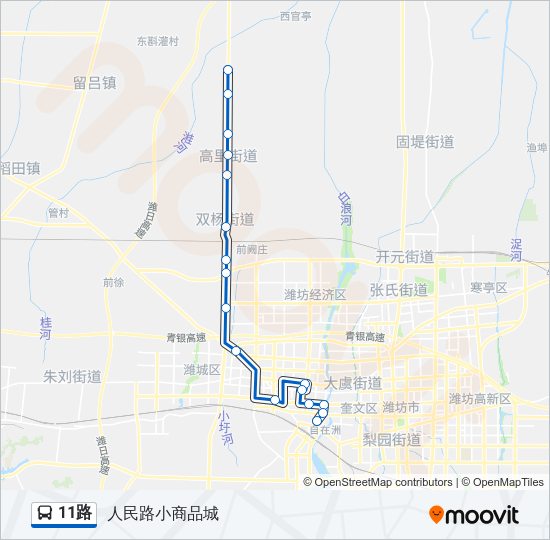 公交11路的线路图